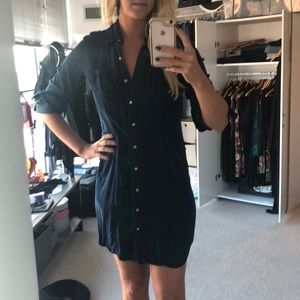 Denim style tee shirt dress